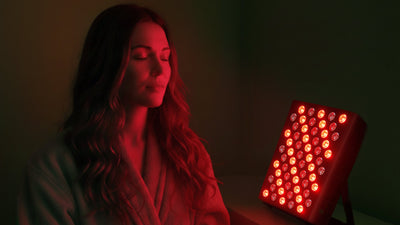 Person using Red Light Therapy